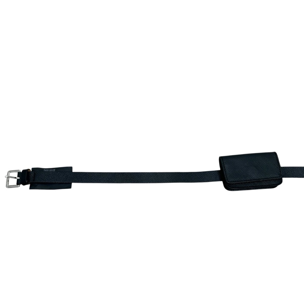 Club Monaco Black 100% Cow Leather Purse Belt Women’s Size Medium - Picture 9 of 12